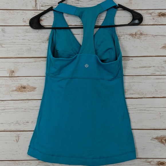 lululemon athletica Tops - Lululemon Blue Racerback Workout Tank Top 4